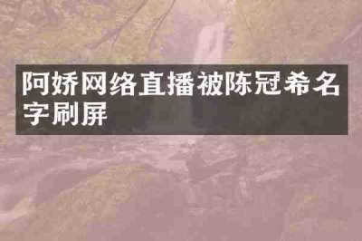 阿娇网络直播被陈冠希名字刷屏