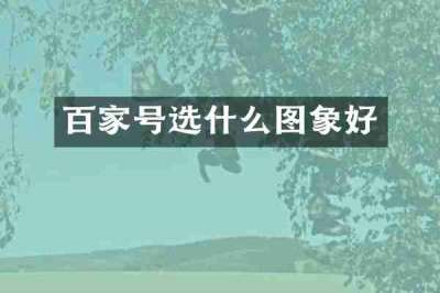 百家号选什么图象好