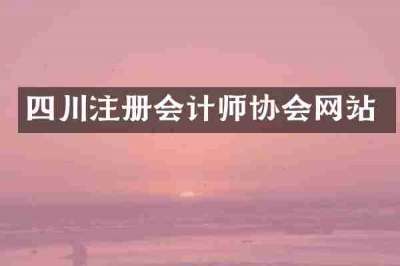 四川注册会计师协会网站