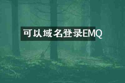 可以域名登录EMQ