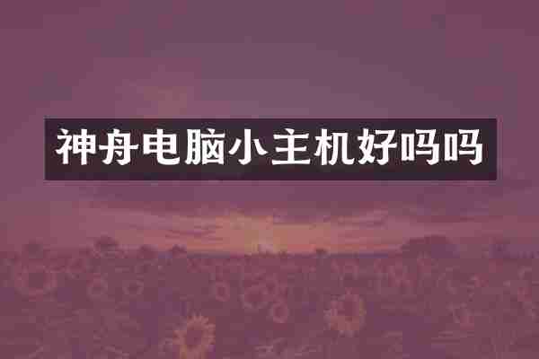 神舟电脑小主机好吗吗
