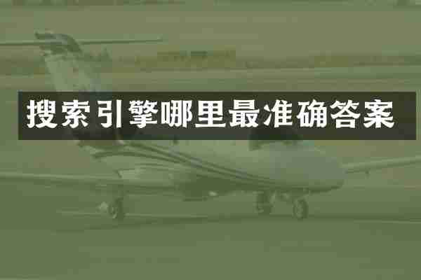搜索引擎哪里最准确答案