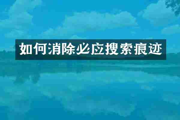 如何消除必应搜索痕迹