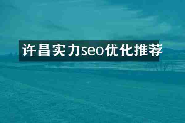 许昌实力seo优化推荐