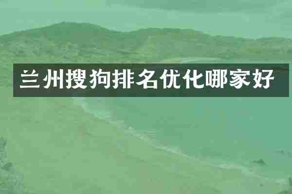 兰州搜狗排名优化哪家好