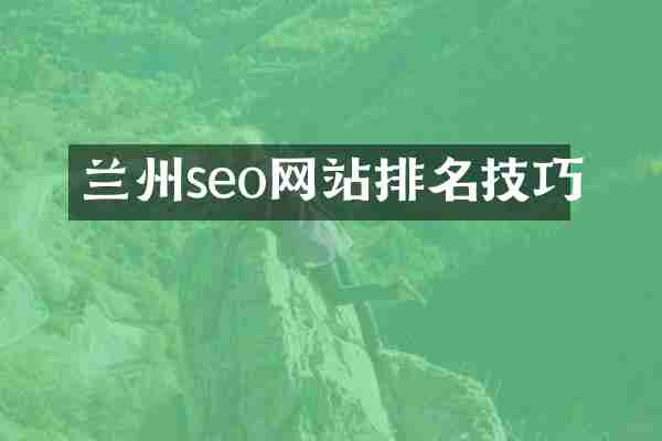 兰州seo网站排名技巧