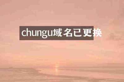chungu域名已更换