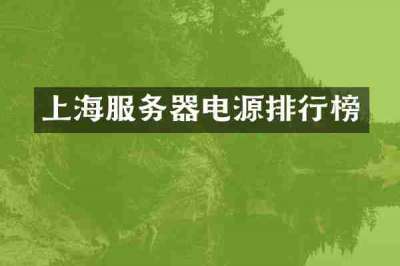 上海服务器电源排行榜