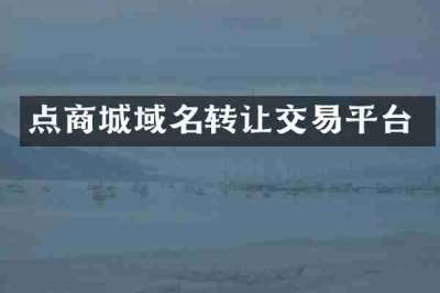 点商城域名转让交易平台