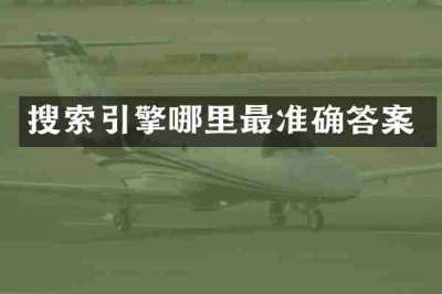 搜索引擎哪里最准确答案