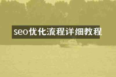 seo优化流程详细教程