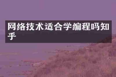 网络技术适合学编程吗知乎