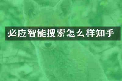 必应智能搜索怎么样知乎