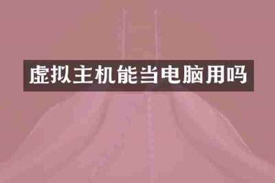虚拟主机能当电脑用吗
