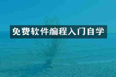 免费软件编程入门自学