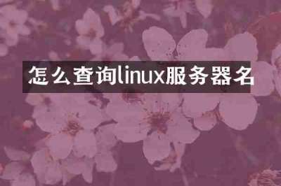 怎么查询linux服务器名