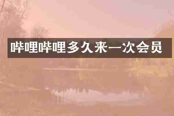 哔哩哔哩多久来一次会员
