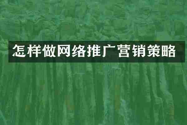 怎样做网络推广营销策略