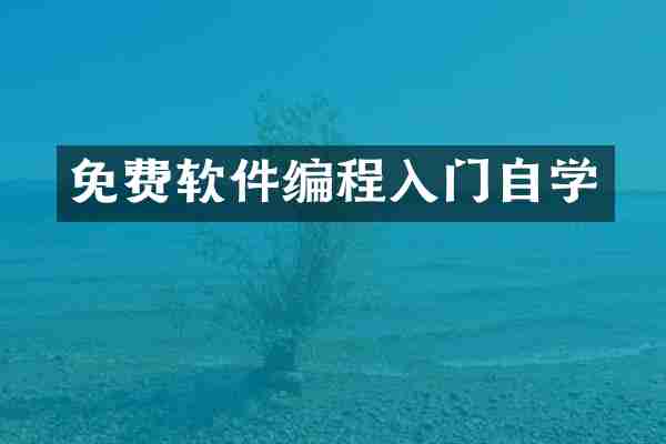 免费软件编程入门自学