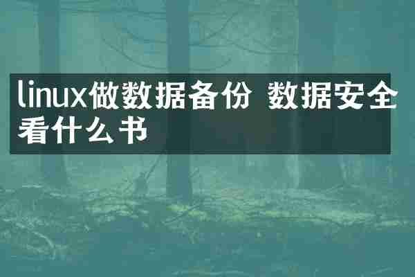 linux做数据备份 数据安全看什么书