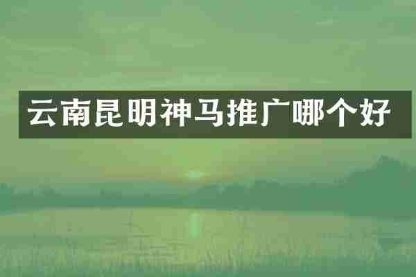 云南昆明神马推广哪个好