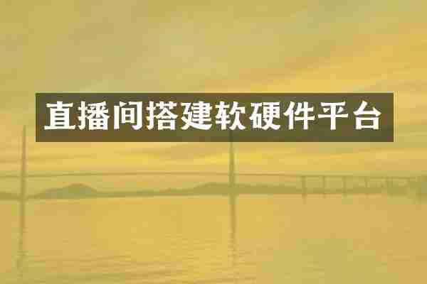 直播间搭建软硬件平台