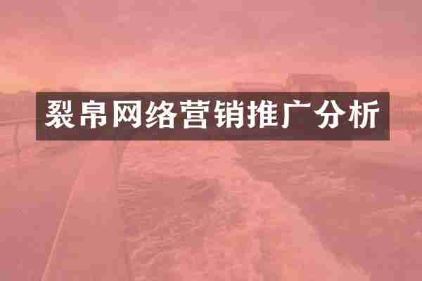 裂帛网络营销推广分析