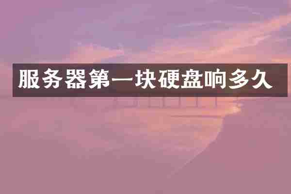 服务器第一块硬盘响多久
