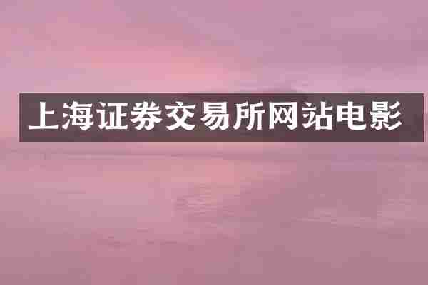 上海证券交易所网站电影