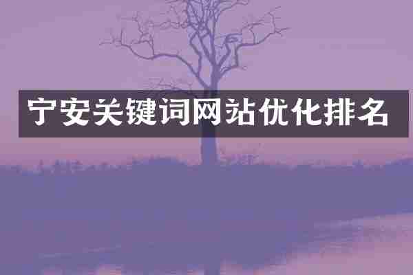 宁安关键词网站优化排名