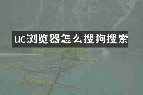 uc浏览器怎么搜狗搜索