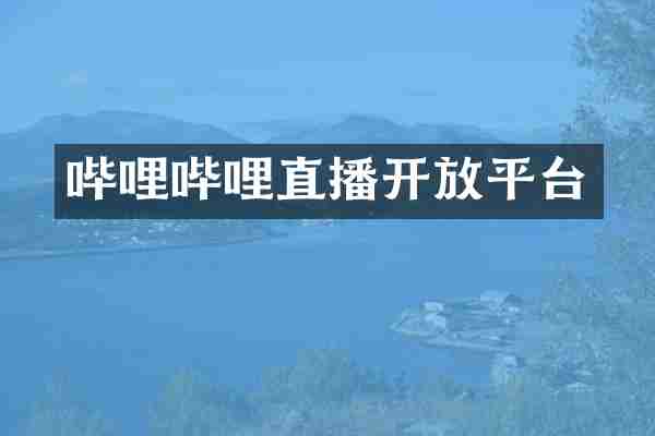哔哩哔哩直播开放平台