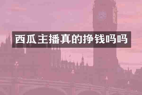 西瓜主播真的挣钱吗吗