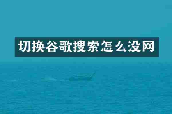 切换谷歌搜索怎么没网