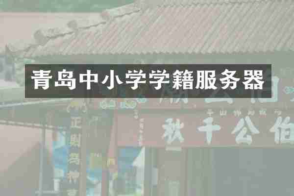 青岛中小学学籍服务器