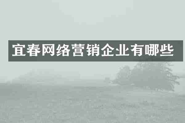 宜春网络营销企业有哪些