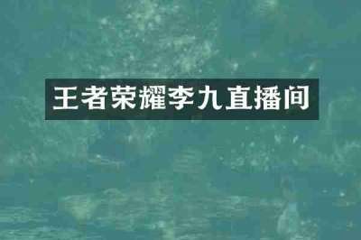 王者荣耀李九直播间