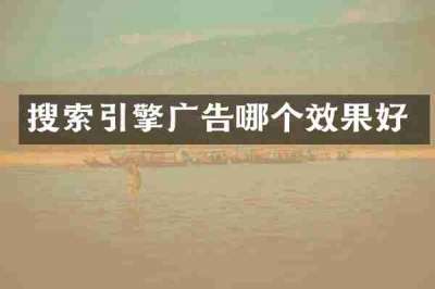 搜索引擎广告哪个效果好