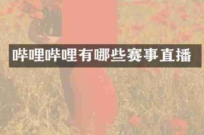 哔哩哔哩有哪些赛事直播