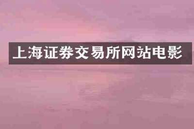 上海证券交易所网站电影
