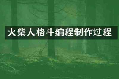 火柴人格斗编程制作过程