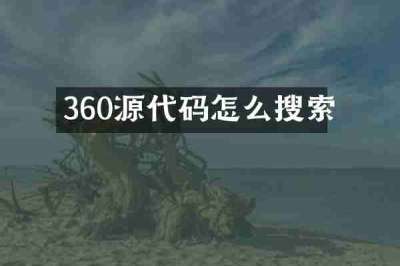 360源代码怎么搜索