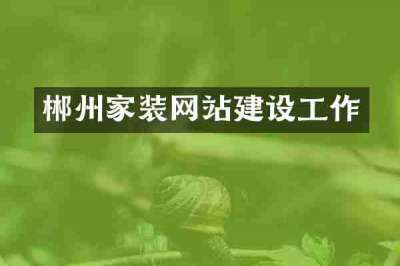 郴州家装网站建设工作