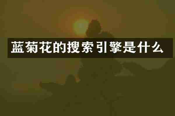 蓝菊花的搜索引擎是什么