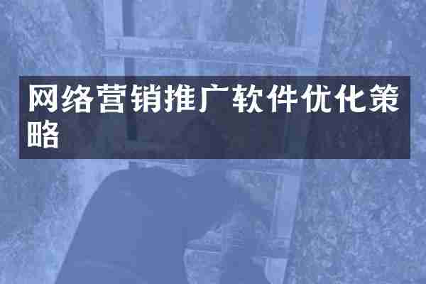 网络营销推广软件优化策略