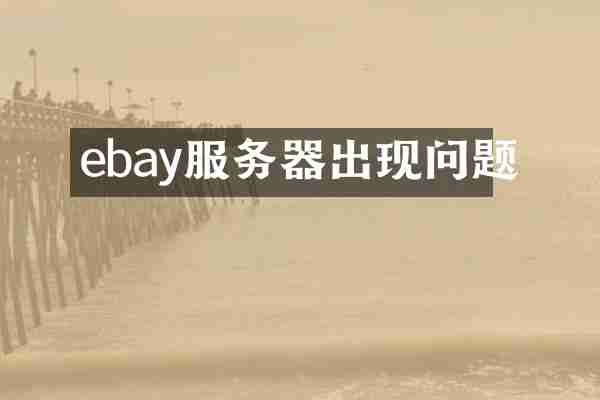 ebay服务器出现问题