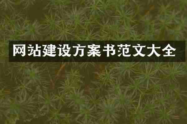 网站建设方案书范文大全