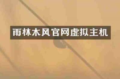 雨林木风官网虚拟主机