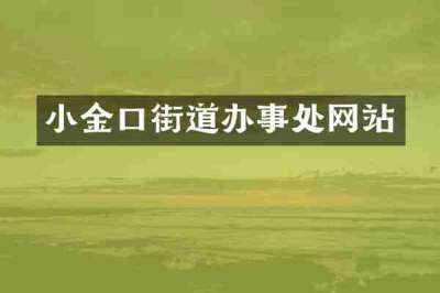 小金口街道办事处网站
