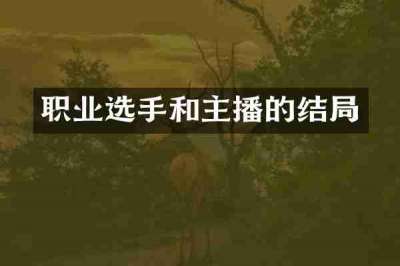 职业选手和主播的结局